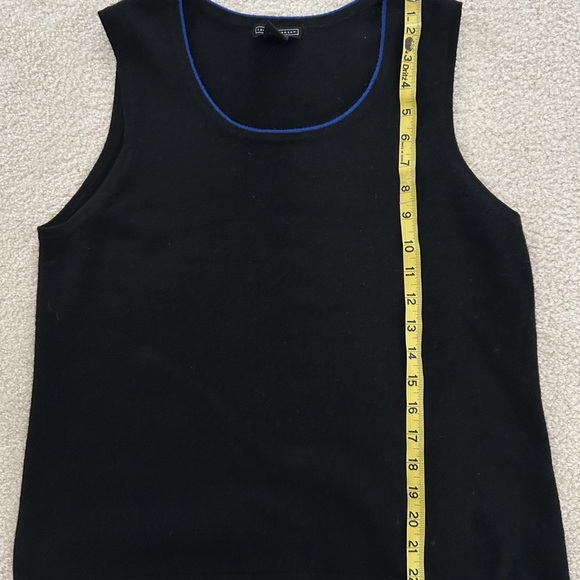 Women’s CASHMERE Top Lauren Hansen Tank Black Sleeveless Office Siren Spring - Picture 2 of 6